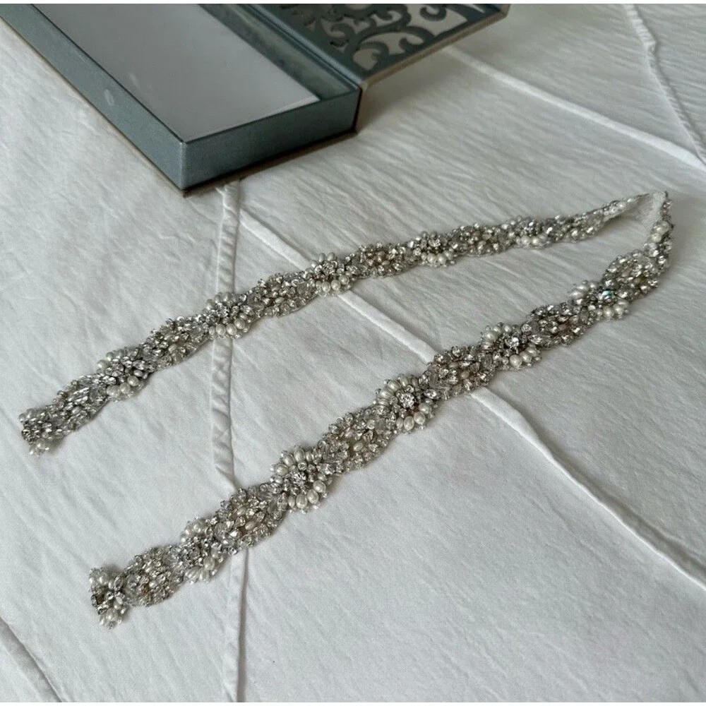 BHLDN Blossom Veils & Accessories Fitted Belt Crystal Embellished Bridal